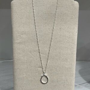 Stella & Dot Sterling Silver Teardrop Pendant Necklace